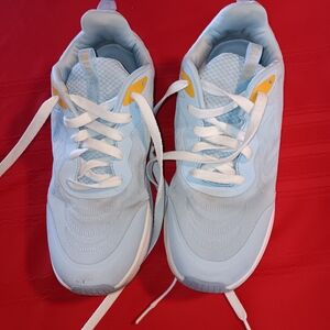 Women's Light Blue and Yellow Sneakers